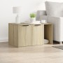 Cat litter box furniture made of Sonoma oak wood, 80x50x45 cm. by , Cat furniture - Ref: Foro24-857735, Price: 85,44 €, Disco...