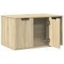 Cat litter box furniture made of Sonoma oak wood, 80x50x45 cm. by , Cat furniture - Ref: Foro24-857735, Price: 85,44 €, Disco...