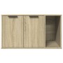 Cat litter box furniture made of Sonoma oak wood, 80x50x45 cm. by , Cat furniture - Ref: Foro24-857735, Price: 85,44 €, Disco...