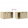 Cat litter box furniture made of Sonoma oak wood, 80x50x45 cm. by , Cat furniture - Ref: Foro24-857735, Price: 85,44 €, Disco...