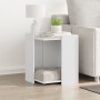 Cat litter box furniture made of white engineered wood, measuring 42x42x51 cm. by , Cat furniture - Ref: Foro24-857742, Price...