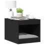 Cat litter box furniture made of black engineered wood, measuring 47x59x42 cm. by , Cat furniture - Ref: Foro24-857761, Price...