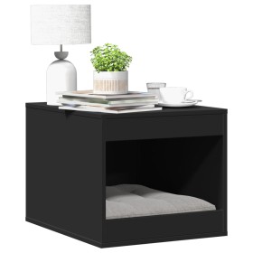 Cat litter box furniture made of black engineered wood, measuring 47x59x42 cm. by , Cat furniture - Ref: Foro24-857761, Price...