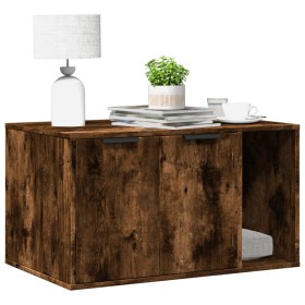 Smokey oak wood cat litter box furniture 80x50x45 cm by , Cat furniture - Ref: Foro24-857737, Price: 66,33 €, Discount: %