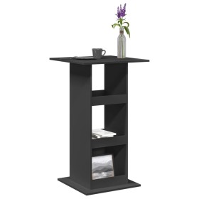 Bar table with black engineered wood storage 60x60x102 cm by , Kitchen and dining tables - Ref: Foro24-854329, Price: 69,60 €...