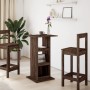 Tall bar table with storage, brown oak wood, 60x60x102 cm by , Kitchen and dining tables - Ref: Foro24-854334, Price: 63,67 €...