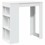 Mesa bar con estantes madera ingeniería blanca 102x50x103,5 cm de , Mesas de cocina y de comedor - Ref: Foro24-854355, Precio...