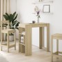 High bar table with Sonoma oak wood shelves 102x50x103.5 cm by , Kitchen and dining tables - Ref: Foro24-854357, Price: 84,32...