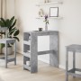 Tall bar table with gray wood and concrete shelves 90x40x103.5 cm by , Kitchen and dining tables - Ref: Foro24-854376, Price:...