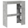 Hoher Bartisch mit Regalen aus grauem Holz und Beton, 90x40x103,5 cm. von , Küchen- und Esstische - Ref: Foro24-854376, Preis...