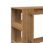 Tall table with oak wood shelves, artisanal, 90x40x103.5 cm by , Kitchen and dining tables - Ref: Foro24-854381, Price: 66,08...