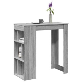 Tall bar table with Sonoma gray shelves