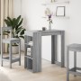 High bar table with Sonoma gray shelves 102x50x103.5 cm by , Kitchen and dining tables - Ref: Foro24-854360, Price: 86,70 €, ...