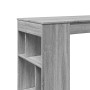 High bar table with Sonoma gray shelves 102x50x103.5 cm by , Kitchen and dining tables - Ref: Foro24-854360, Price: 86,70 €, ...