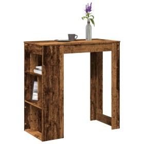 Bar table and aged engineered wood shelves 102x50x103.5cm by , Kitchen and dining tables - Ref: Foro24-854362, Price: 84,32 €...