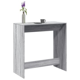 Mesa alta de bar madera ingeniería gris Sonoma 102x50x103,5 cm de , Mesas de cocina y de comedor - Ref: Foro24-854432, Precio...