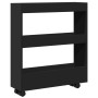 Narrow storage cart 3 levels engineered wood black by , Kitchen and dining carts - Ref: Foro24-855242, Price: 50,93 €, Discou...