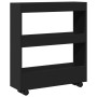 Narrow storage cart 3 levels engineered wood black by , Kitchen and dining carts - Ref: Foro24-855242, Price: 50,93 €, Discou...