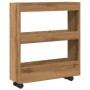 Narrow storage cart 3 levels oak wood artisan by , Kitchen and dining carts - Ref: Foro24-855249, Price: 49,65 €, Discount: %