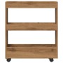 Narrow storage cart 3 levels oak wood artisan by , Kitchen and dining carts - Ref: Foro24-855249, Price: 49,65 €, Discount: %