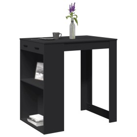 Mesa alta de bar madera ingeniería negra 102x70x103,5 cm de , Mesas de cocina y de comedor - Ref: Foro24-3309322, Precio: 160...