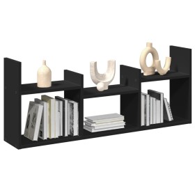 Engineered wood black wall cabinet 100x18x40 cm by , Shelves and shelves - Ref: Foro24-854797, Price: 38,18 €, Discount: %