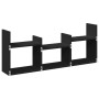 Engineered wood black wall cabinet 100x18x40 cm by , Shelves and shelves - Ref: Foro24-854797, Price: 38,18 €, Discount: %