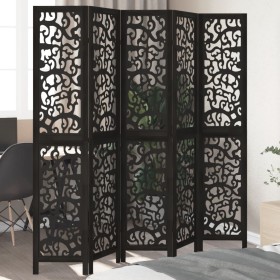 Solid wood 5-panel room divider