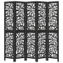 5-panel solid Paulownia wood room divider screen in black. by , Room dividers - Ref: Foro24-358759, Price: 140,65 €, Discount: %