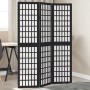 3-panel solid Paulownia wood room divider screen in black. by , Room dividers - Ref: Foro24-358765, Price: 80,27 €, Discount: %