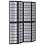 4-panel solid Paulownia wood room divider screen in black. by , Room dividers - Ref: Foro24-358771, Price: 114,82 €, Discount: %