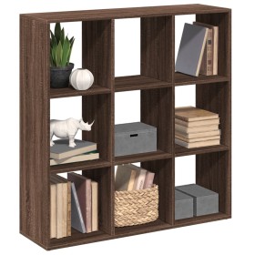 Brown oak wood room divider.