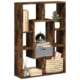 Estantería madera de ingeniería roble ahumado 63x20x90 cm de , Librerías y estanterías - Ref: Foro24-858142, Precio: 52,34 €,...