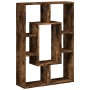 Engineered wood smoked oak bookshelf 63x20x90 cm by , Bookcases and shelves - Ref: Foro24-858142, Price: 52,34 €, Discount: %