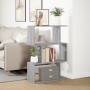 Divider bookcase 3 levels gray Sonoma wood 70x24x97 cm by , Bookcases and shelves - Ref: Foro24-858116, Price: 51,39 €, Disco...