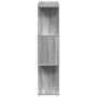 Divider bookcase 3 levels gray Sonoma wood 70x24x97 cm by , Bookcases and shelves - Ref: Foro24-858116, Price: 51,39 €, Disco...