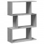 Librería divisora 3 niveles madera gris Sonoma 70x24x97 cm de , Librerías y estanterías - Ref: Foro24-858116, Precio: 51,44 €...