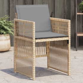 Garden armchairs with 4 synthetic rattan beige mix cushions by , Garden chairs - Ref: Foro24-364972, Price: 196,08 €, Discoun...