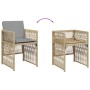 Garden armchairs with 4 synthetic rattan beige mix cushions by , Garden chairs - Ref: Foro24-364972, Price: 195,86 €, Discoun...