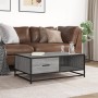 Engineered wood and gray Sonoma metal coffee table 90x57x35 cm by , Coffee table - Ref: Foro24-848757, Price: 101,60 €, Disco...