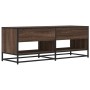 Mueble TV metal y madera ingeniería marrón roble 120,5x40x46 cm de , Muebles TV - Ref: Foro24-848893, Precio: 95,74 €, Descue...