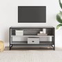 TV stand made of engineered wood and smoked oak metal, measuring 91x40x46 cm. by , TV Furniture - Ref: Foro24-848887, Price: ...