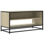 Mueble TV metal y madera ingeniería roble Sonoma 91x40x46 cm de , Muebles TV - Ref: Foro24-848885, Precio: 65,85 €, Descuento: %