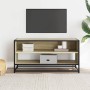 Mueble TV metal y madera ingeniería roble Sonoma 91x40x46 cm de , Muebles TV - Ref: Foro24-848885, Precio: 65,85 €, Descuento: %