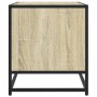 Mueble TV metal y madera ingeniería roble Sonoma 91x40x46 cm de , Muebles TV - Ref: Foro24-848885, Precio: 65,85 €, Descuento: %