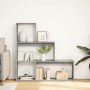 Divider bookcase 3 levels gray wood concrete 123x29x123 cm by , Bookcases and shelves - Ref: Foro24-857988, Price: 81,18 €, D...