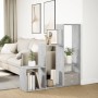 Divider bookcase 3 levels gray wood concrete 123x29x123 cm by , Bookcases and shelves - Ref: Foro24-857988, Price: 81,18 €, D...