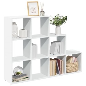 Three-level white wooden divider bookshelf 137.5x29x103.5 cm by , Bookcases and shelves - Ref: Foro24-857976, Price: 94,11 €,...