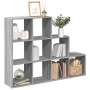 Divider bookcase 3 levels gray Sonoma wood 137.5x29x103.5cm by , Bookcases and shelves - Ref: Foro24-857981, Price: 93,99 €, ...