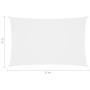 Toldo de vela rectangular tela Oxford blanco 3x6 m de vidaXL, Sombrillas - Ref: Foro24-135268, Precio: 52,57 €, Descuento: %